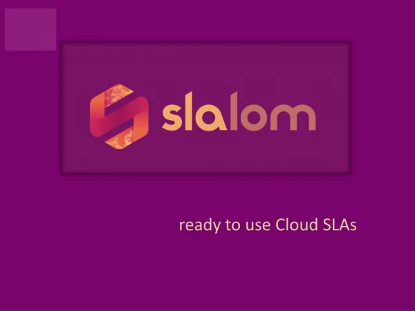 ready to use Cloud SLAs