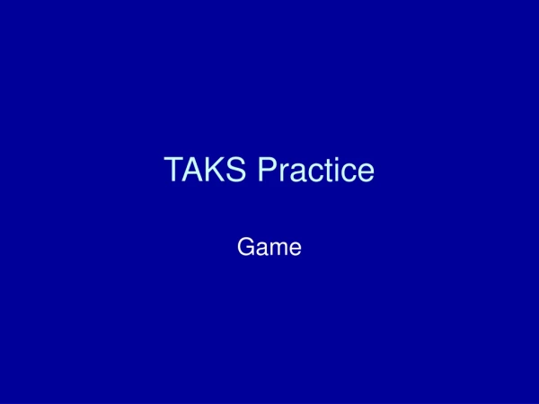 TAKS Practice