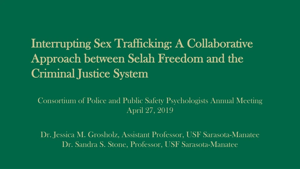 interrupting sex trafficking a collaborative