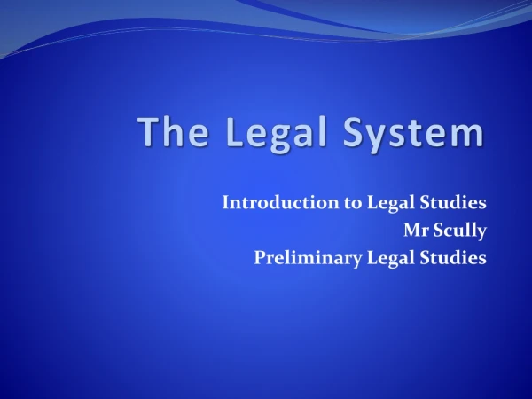 The Legal System