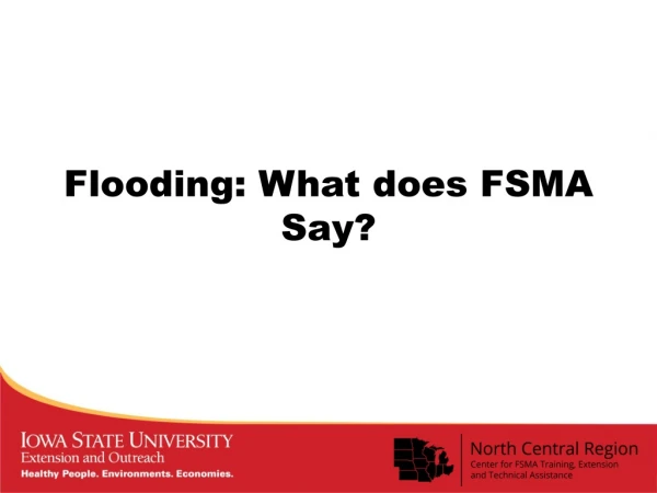 Flooding: What does FSMA Say?