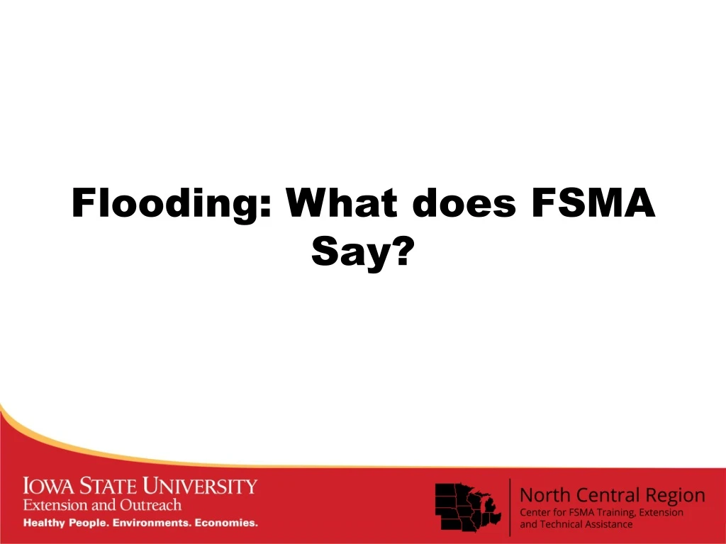 flooding what does fsma say