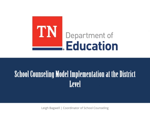 School Counseling Model Implementation at the District Level