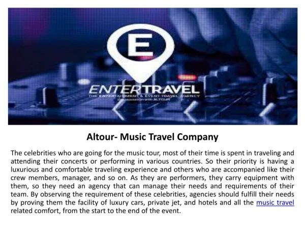 Altour- Music Travel Company