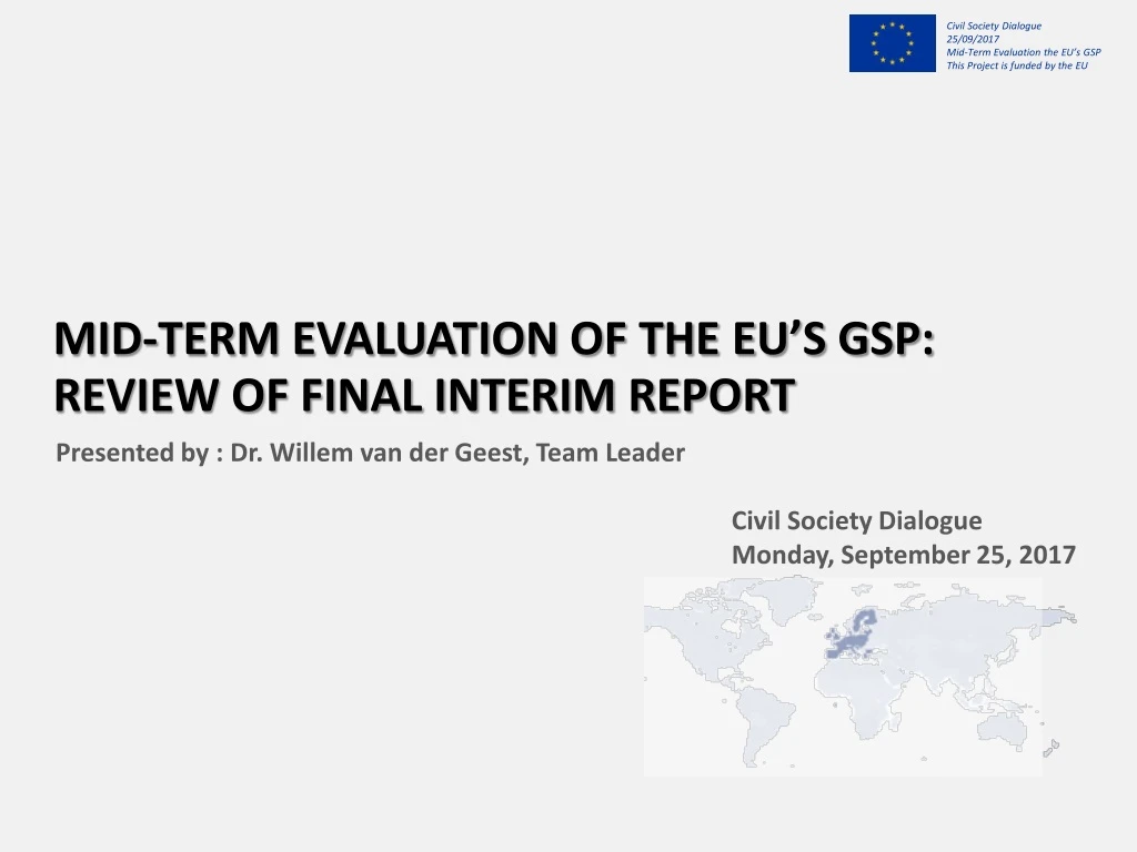 mid term evaluation of the eu s gsp review of final interim report