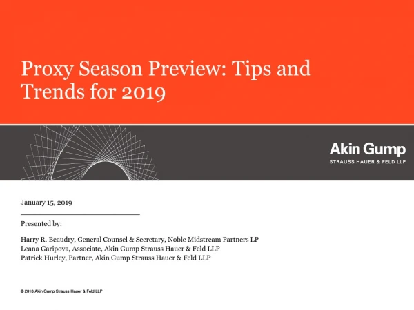 Proxy Season Preview: Tips and Trends for 2019