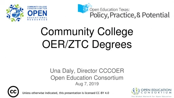 Community College OER/ZTC Degrees