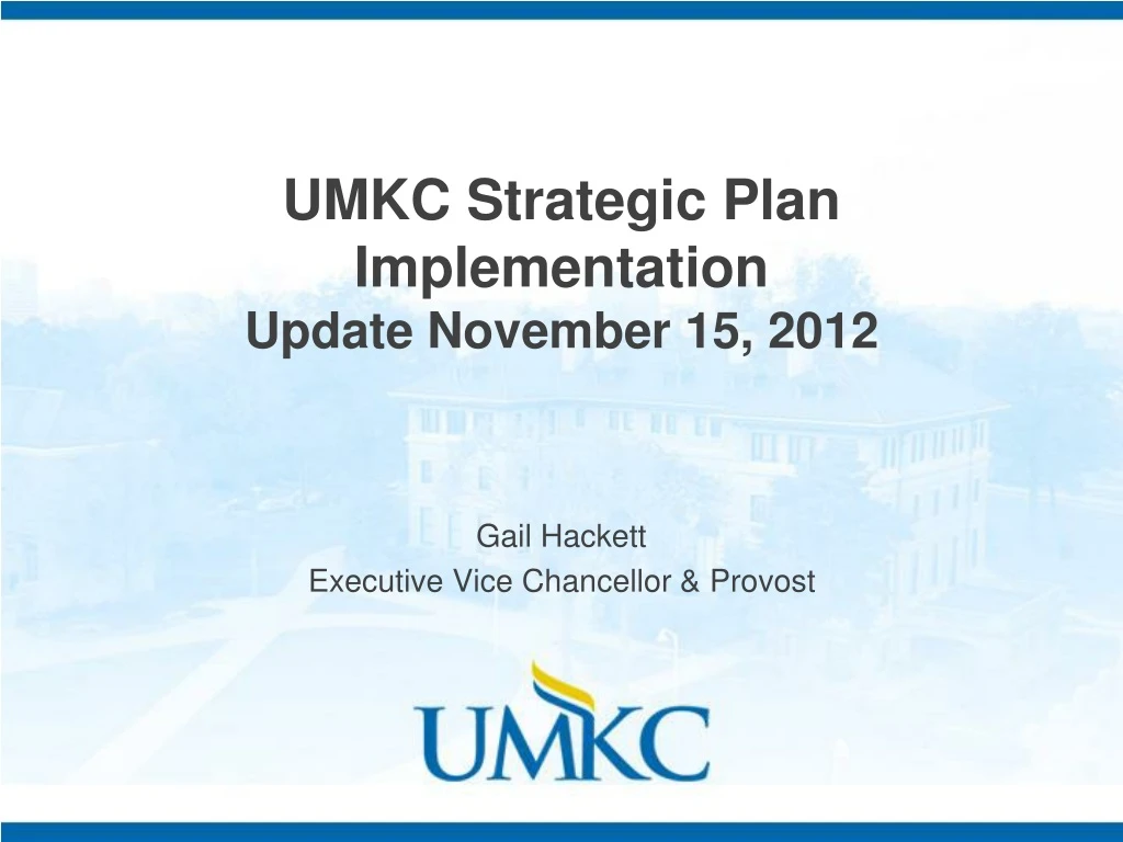 umkc strategic plan implementation update november 15 2012