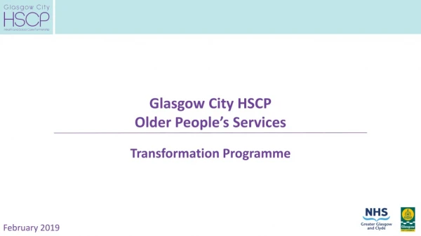 Glasgow City HSCP Older People’s Services