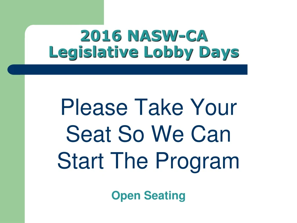 2016 nasw ca legislative lobby days