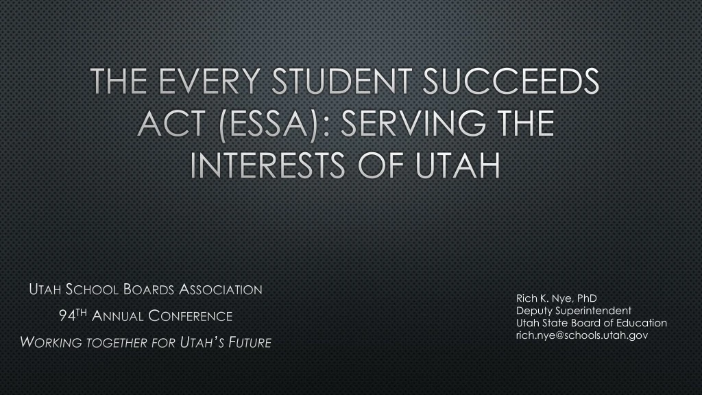 the every student succeeds act essa serving the interests of utah