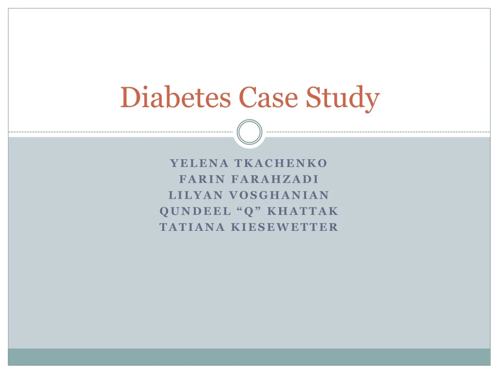 diabetes case study