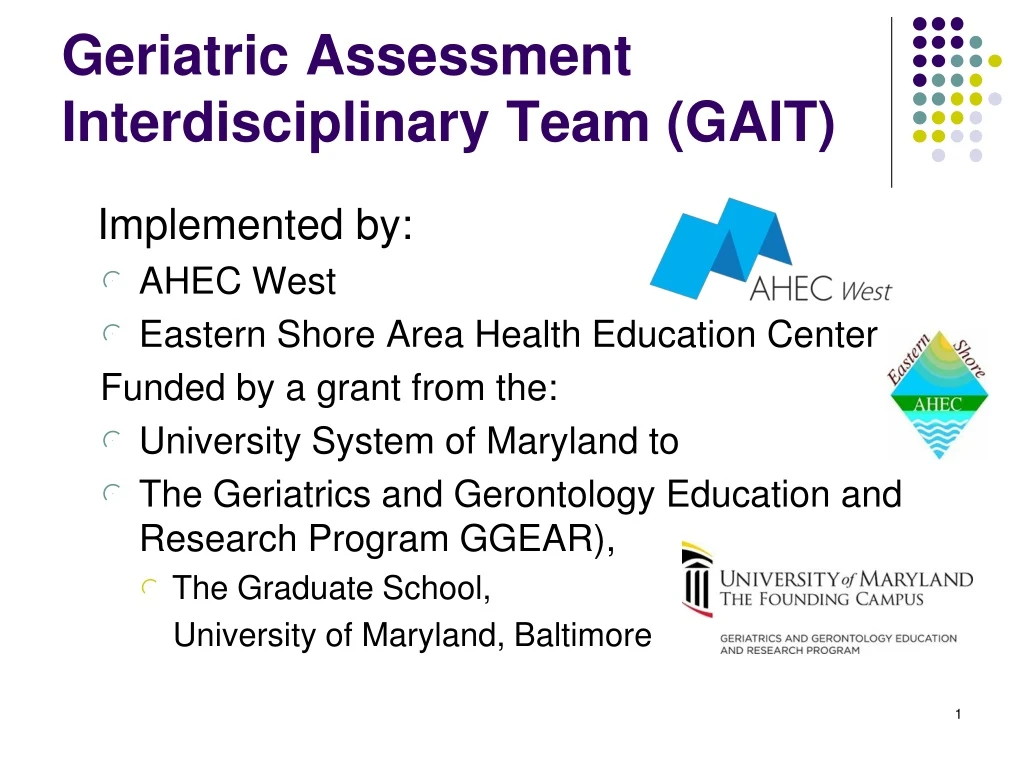 geriatric assessment interdisciplinary team gait
