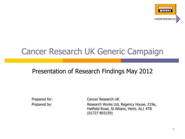 Cancer Research UK Generic Campaign