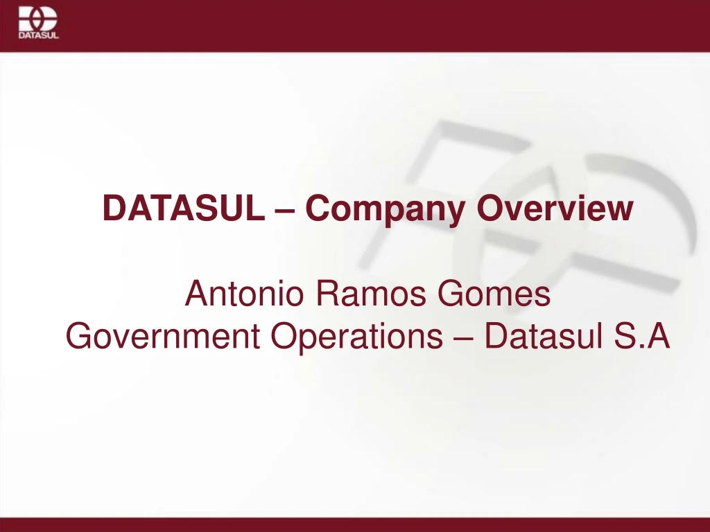 datasul company overview antonio ramos gomes