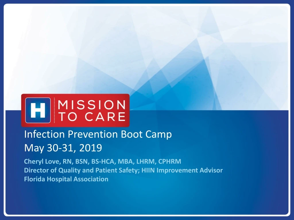 infection prevention boot camp may 30 31 2019