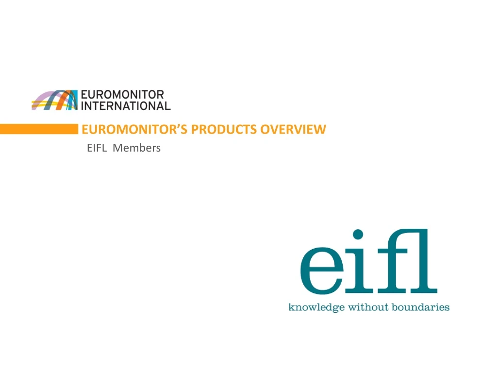 euromonitor s products overview