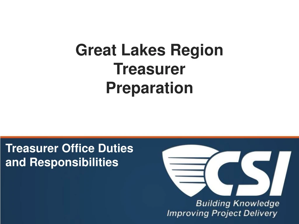 great lakes region treasurer preparation