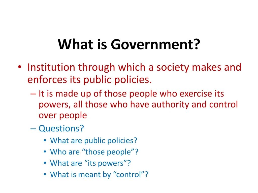 what is government