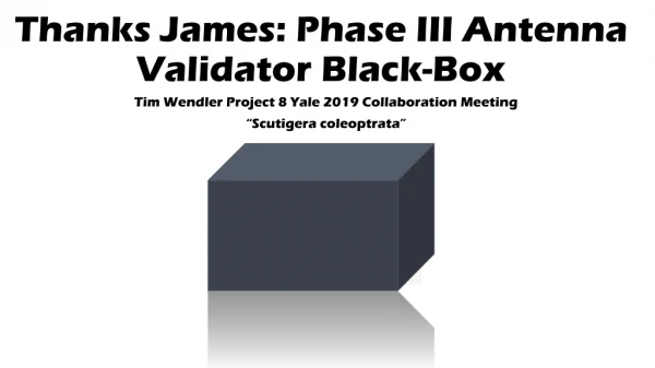 Thanks James: Phase III Antenna Validator Black-Box