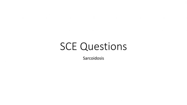 SCE Questions