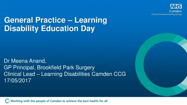 General Practice – Learning Disability Education Day
