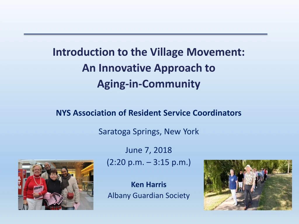 introduction to the village movement