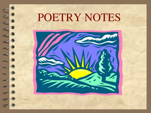 POETRY NOTES