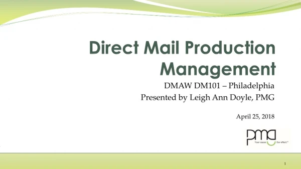 Direct Mail Production Management