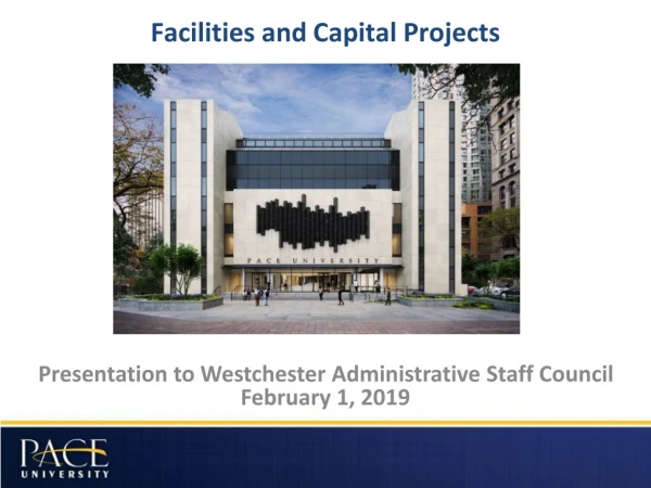 Presentation to Westchester Administrative Staff Council February 1, 2019