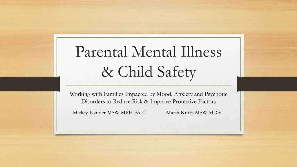 parental mental illness child safety