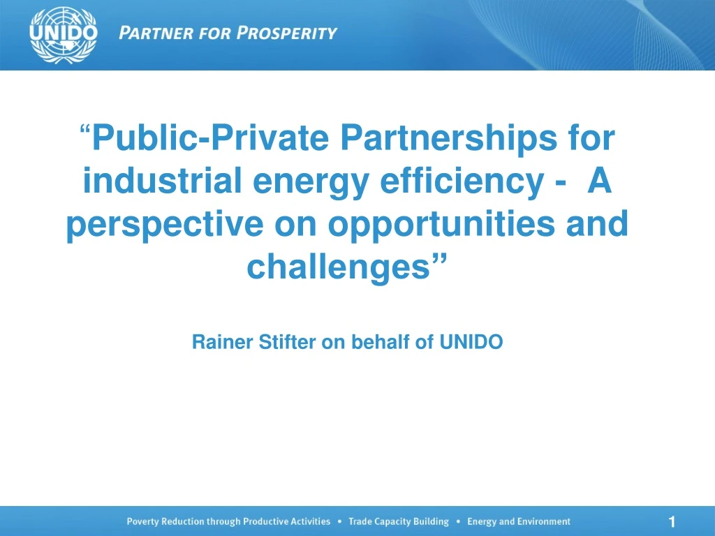 public private partnerships for industrial energy