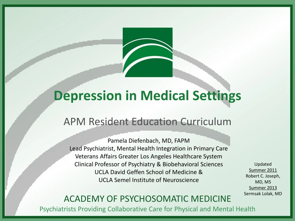 depression in medical settings