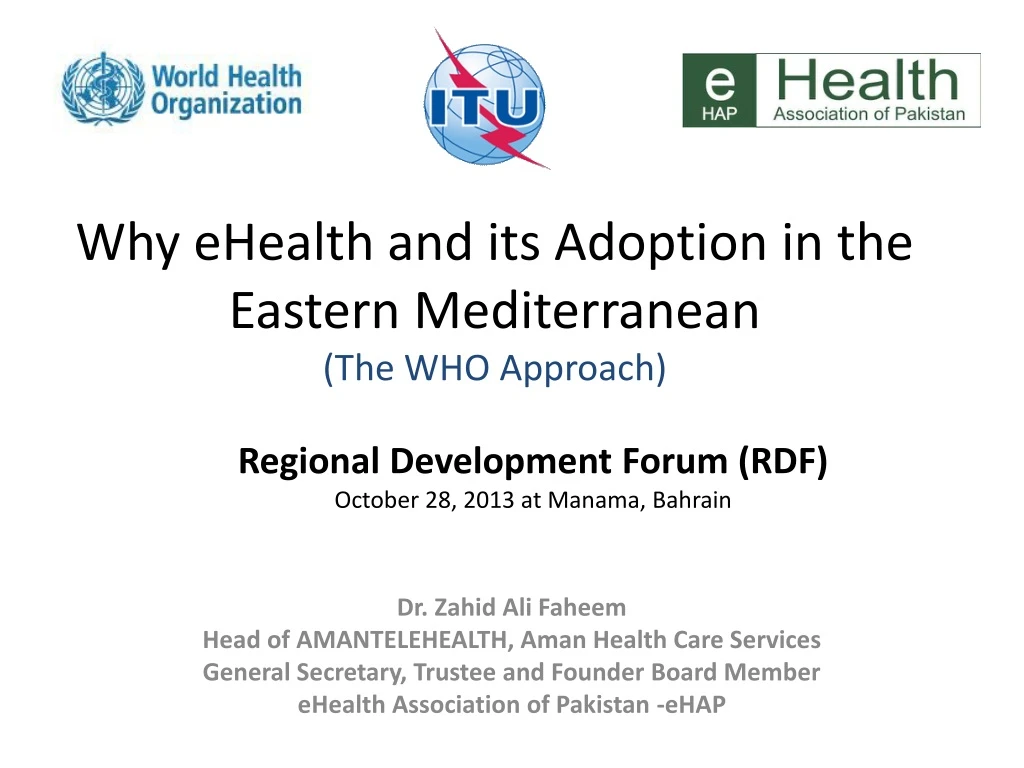 why ehealth and its adoption in the eastern mediterranean the who approach