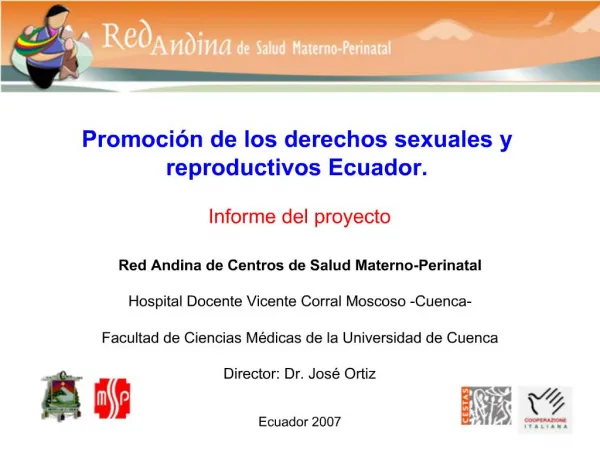 Promoci n de los derechos sexuales y reproductivos Ecuador.
