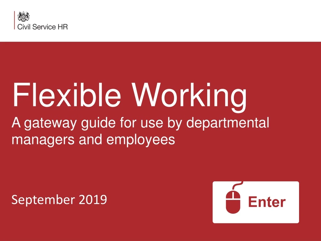 flexible working a gateway guide for use by departmental managers and employees september 2019