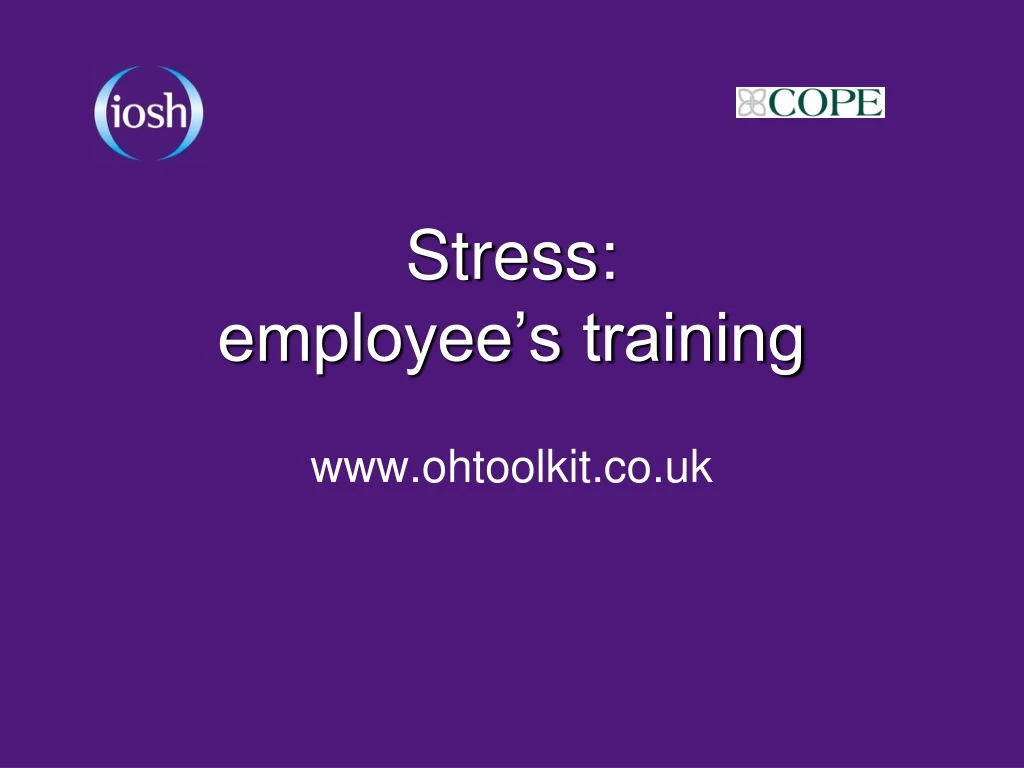 stress employee s training