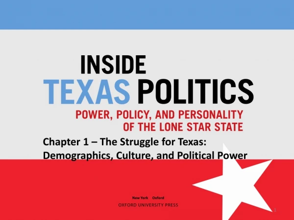 Chapter 1 – The Struggle for Texas: Demographics, Culture, and Political Power