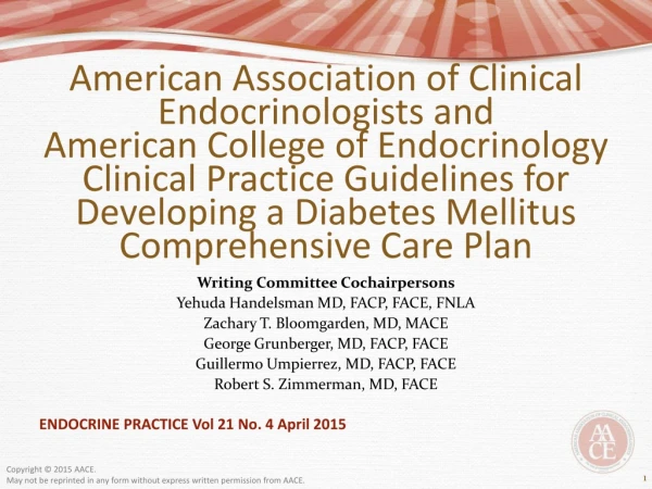 ENDOCRINE PRACTICE Vol 21 No. 4 April 2015