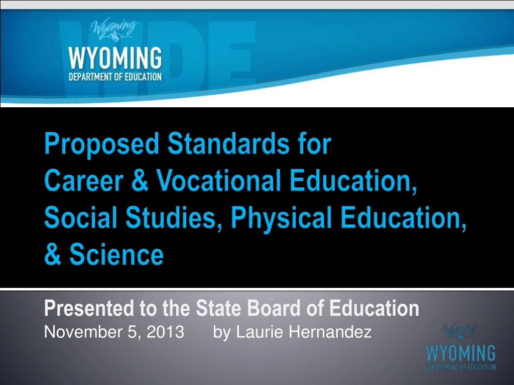 proposed standards for career vocational education social studies physical education science