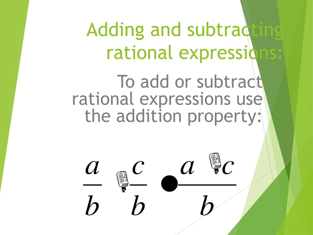 adding and subtracting rational expressions