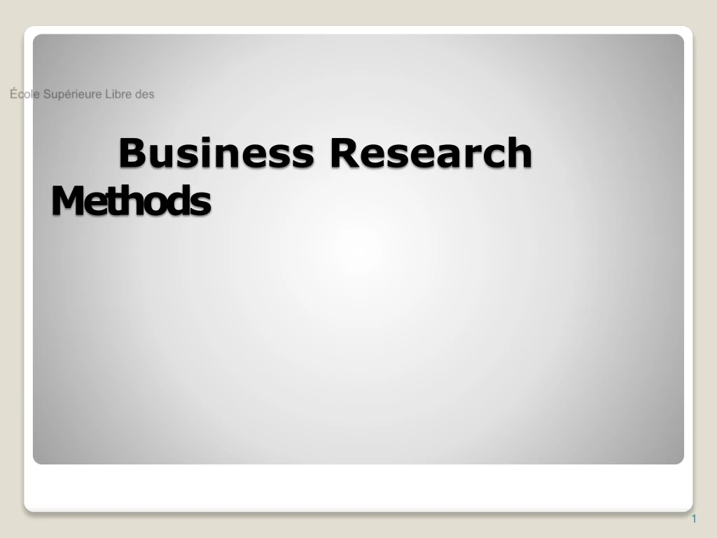 business research method s