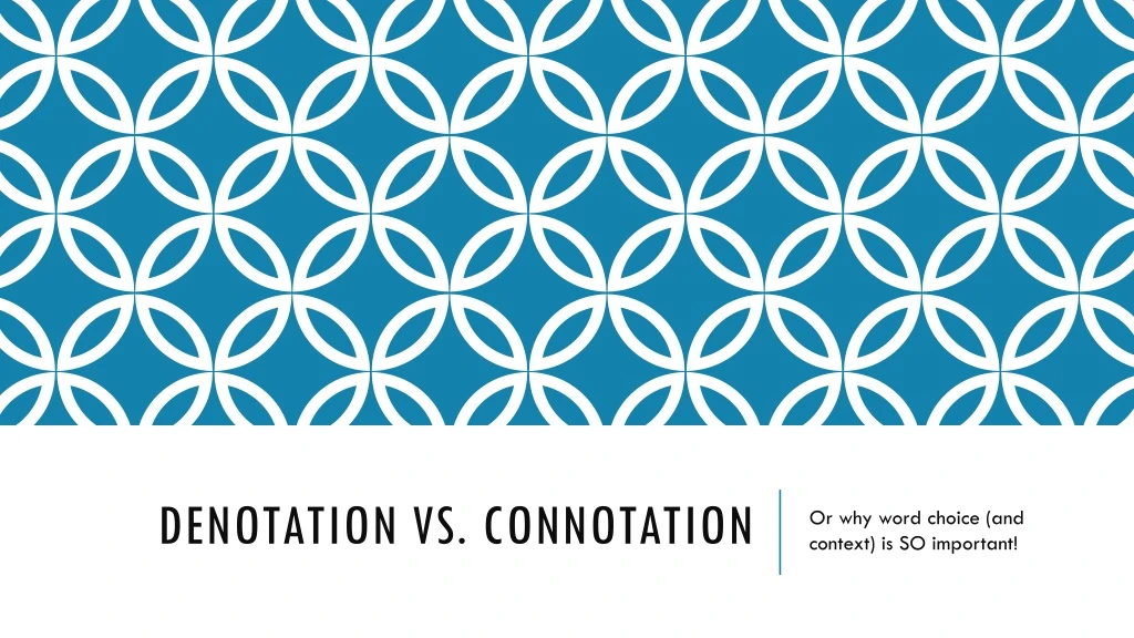 denotation vs connotation