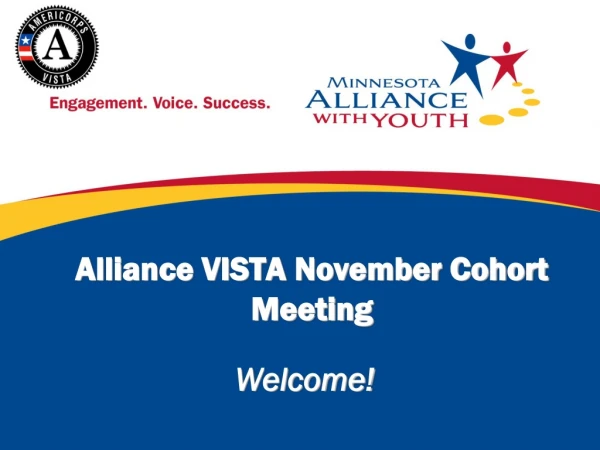 Alliance VISTA November Cohort Meeting