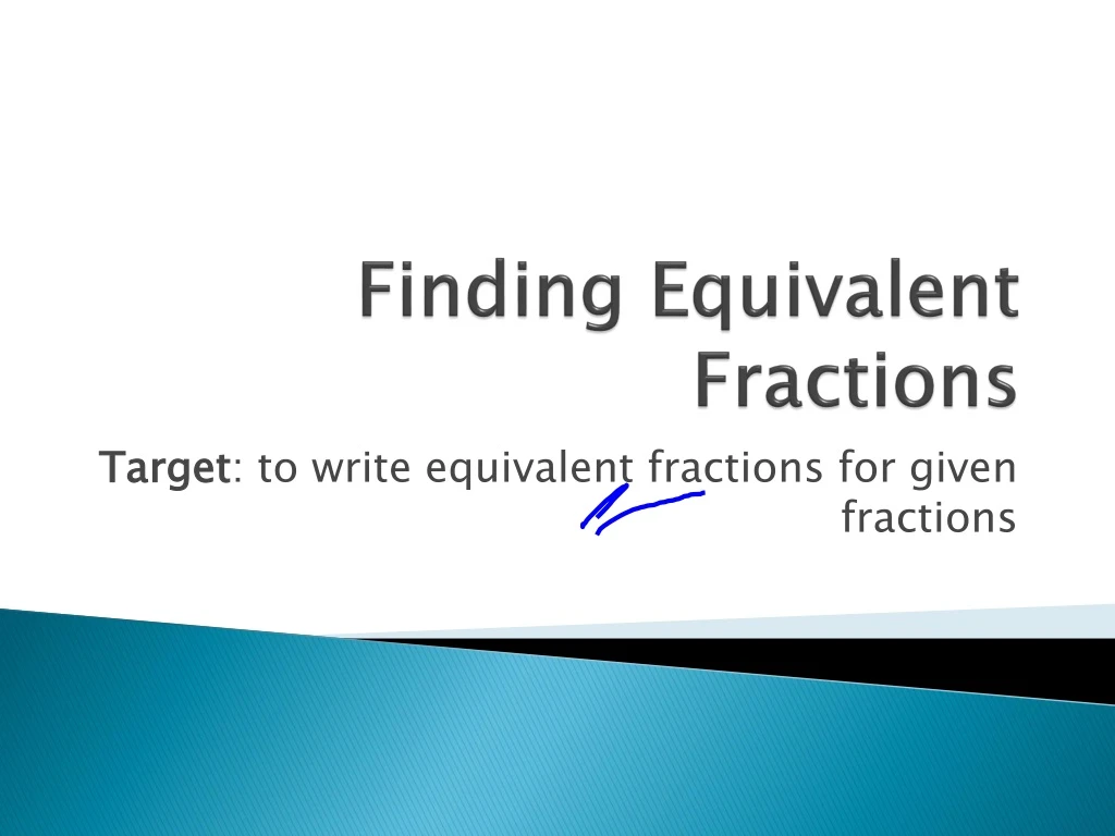 finding equivalent fractions