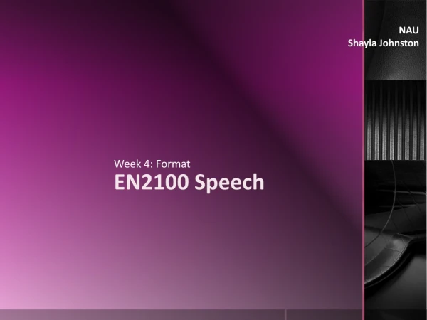 EN2100 Speech