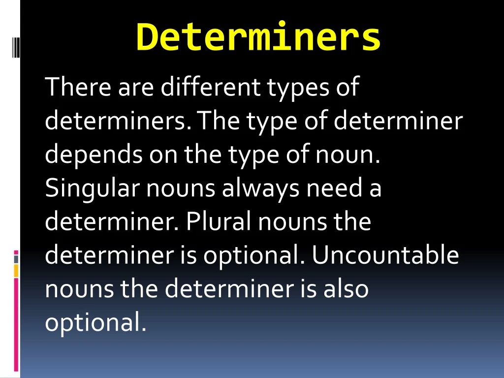determiners