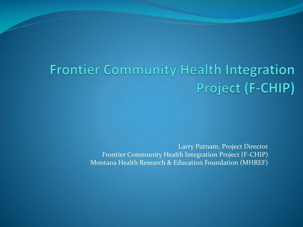 frontier community health integration project f chip