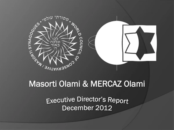 Executive Director’s Report December 2012