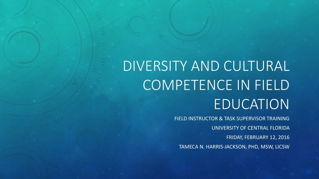 diversity and cultural competence in field education